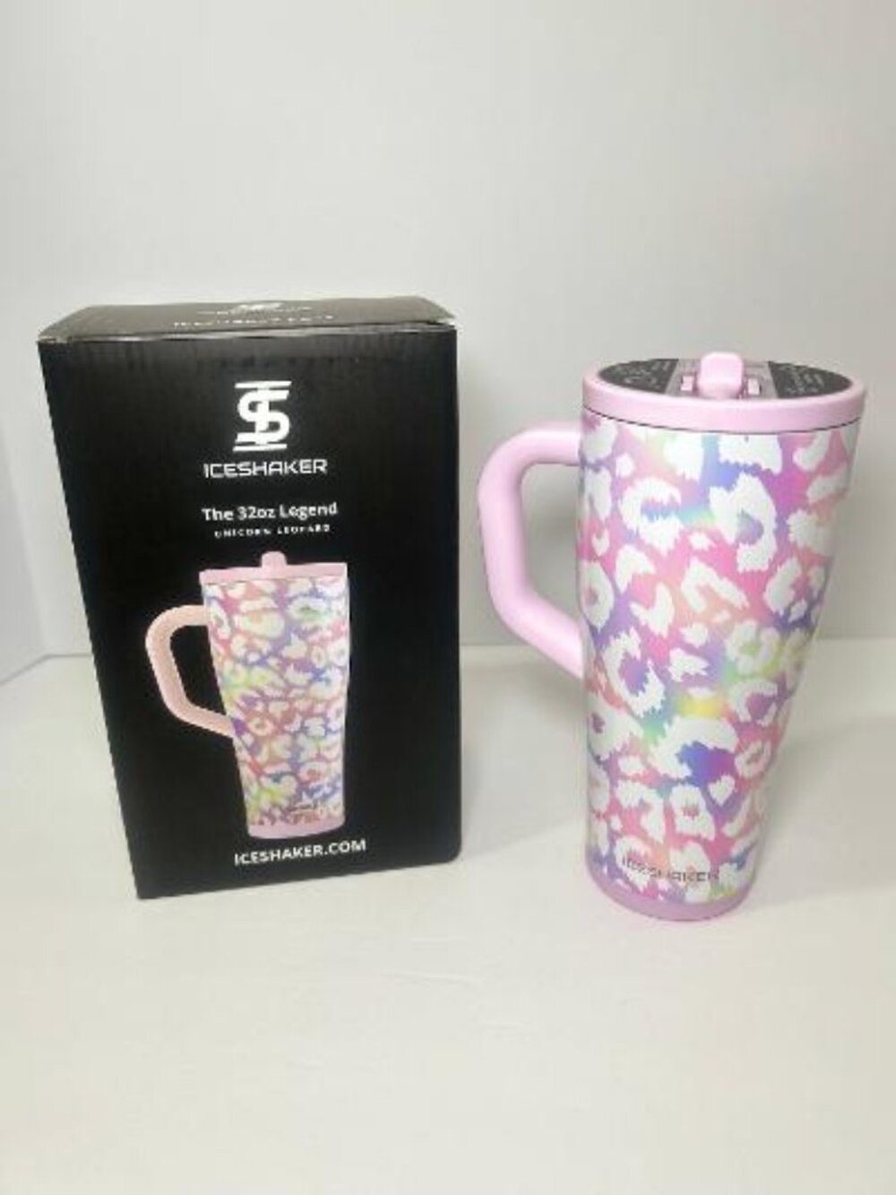 Ice Shaker Unicorn Leopard 32oz Legend Insulated Tumbler Handle Straw  SOLD OUT